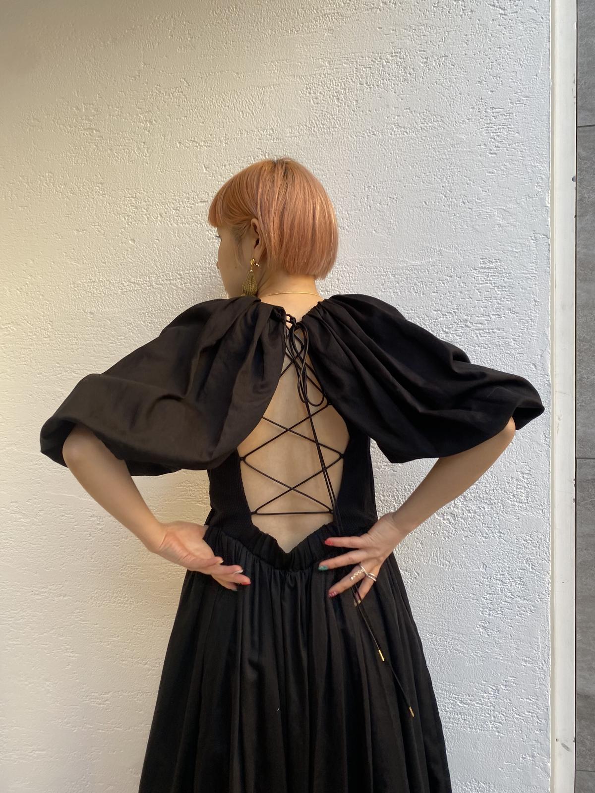 FUMIE=TANAKA / plain lace-up OP