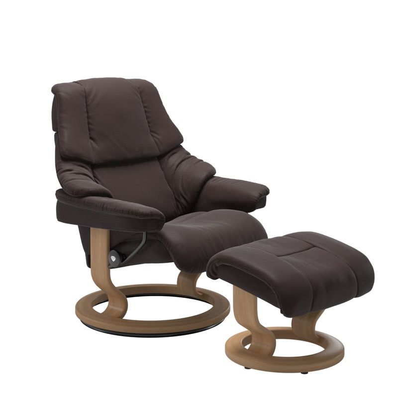 Stressless® Reno (S) シグニチャー オットマン付 | Recliners