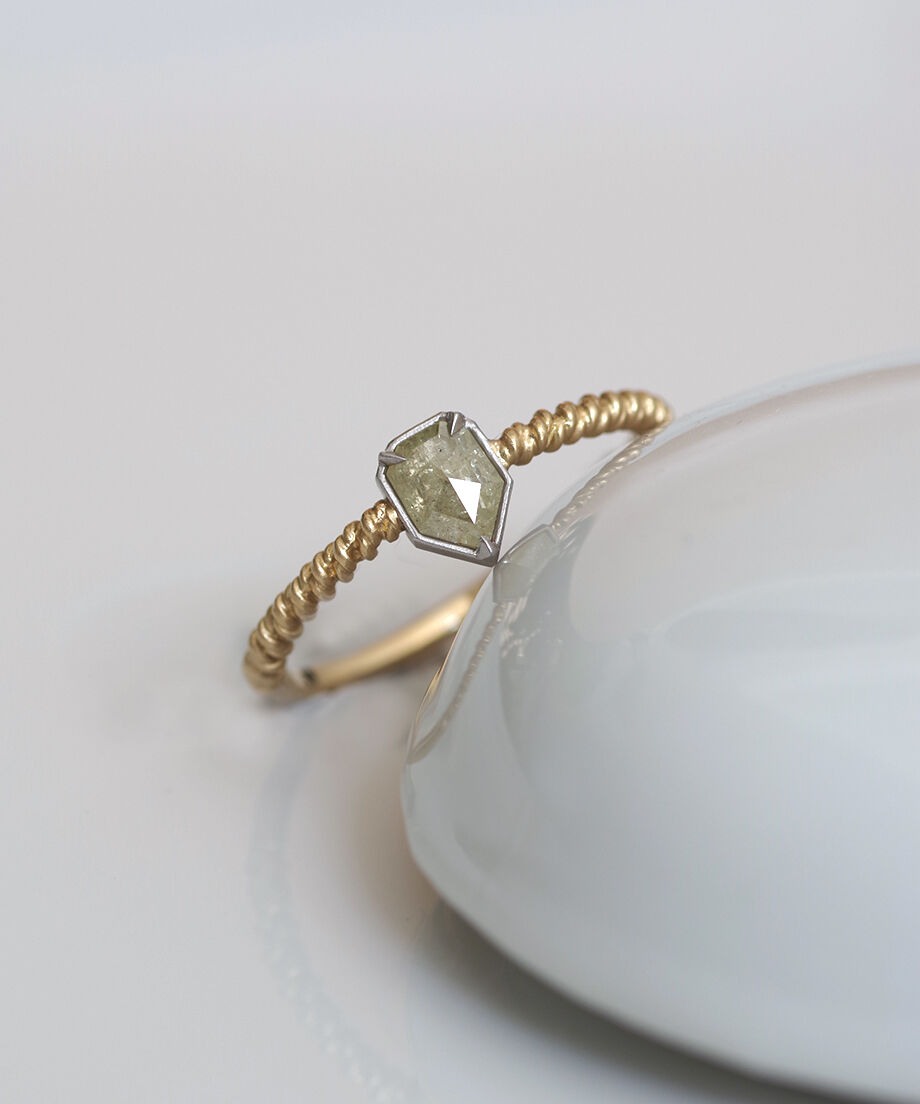 One of kind / Diamond Ring <K18YG,Pt900> - R416CYGPT
