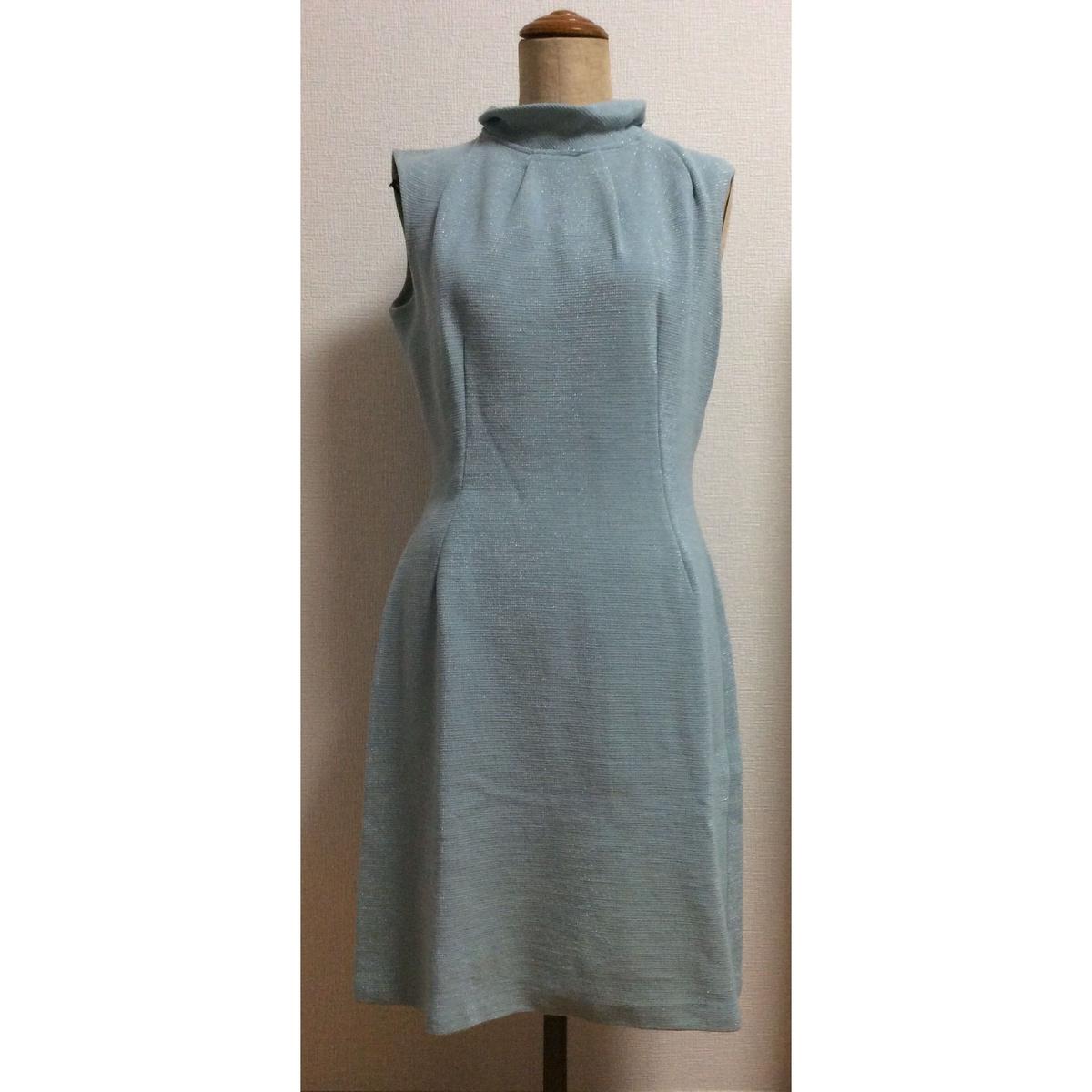 ヨーロッパビンテージワンピース ペールブルーシルバーラメ入 Kapris Market