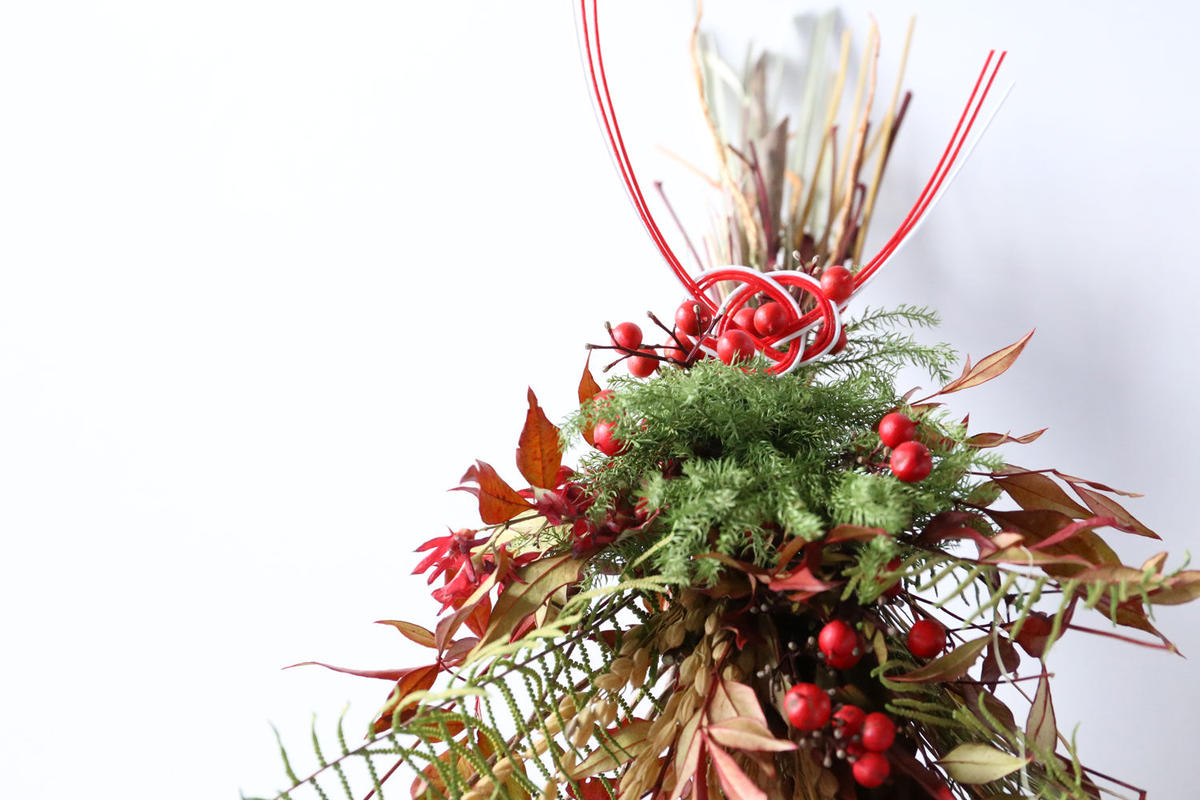色味を抑えたシックなクリスマスリースかわきばな®︎ 色味を抑えたシックなクリスマスリースかわきばな®︎