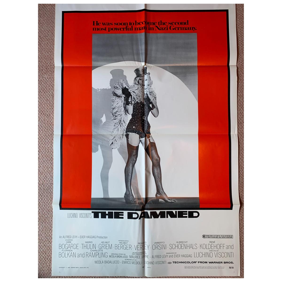 Op 037 地獄に堕ちた勇者ども The Damned 映画ポスター 米国版オリジナル Op 037 地獄に堕ちた勇者ども The Damned 映画ポスター 米国版オリジナル