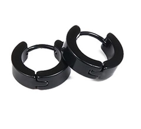 フープ ピアス 黒 ブラック メンズ レディース リングピアス 吉田商店