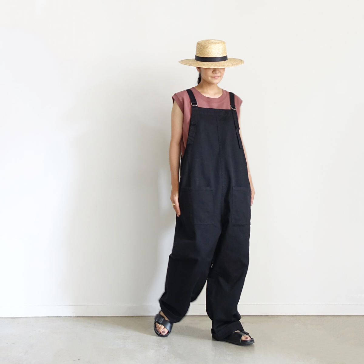 i c h i 211112 Twill Bio wash Salopette / B :