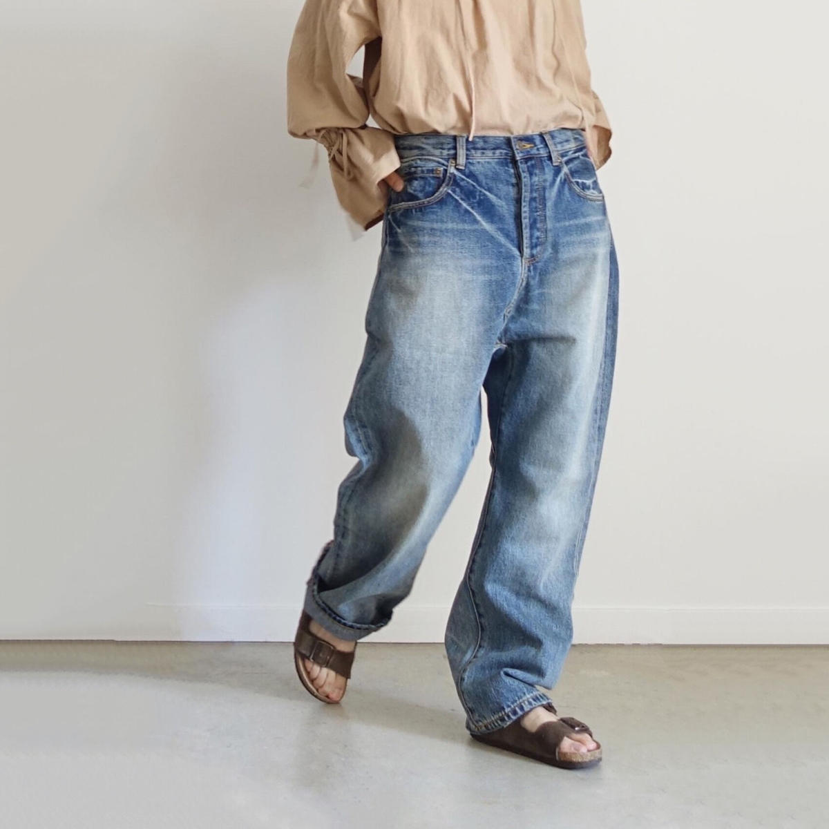 I C H I 1141 Denim Sarrouel Pants A Ligh