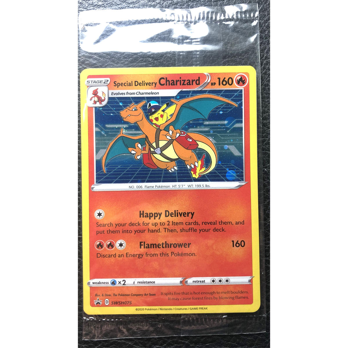 スペシャルデリバリーリザードン　未開封品SWSH075 PSA9鑑定済〕リザードン(スペシャルデリバリー/英語版)【-】{SWSH075}