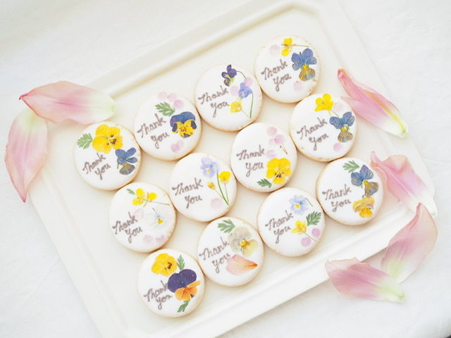 メッセージ入りお花のアイシングクッキー 10枚 米粉sweets Kinun