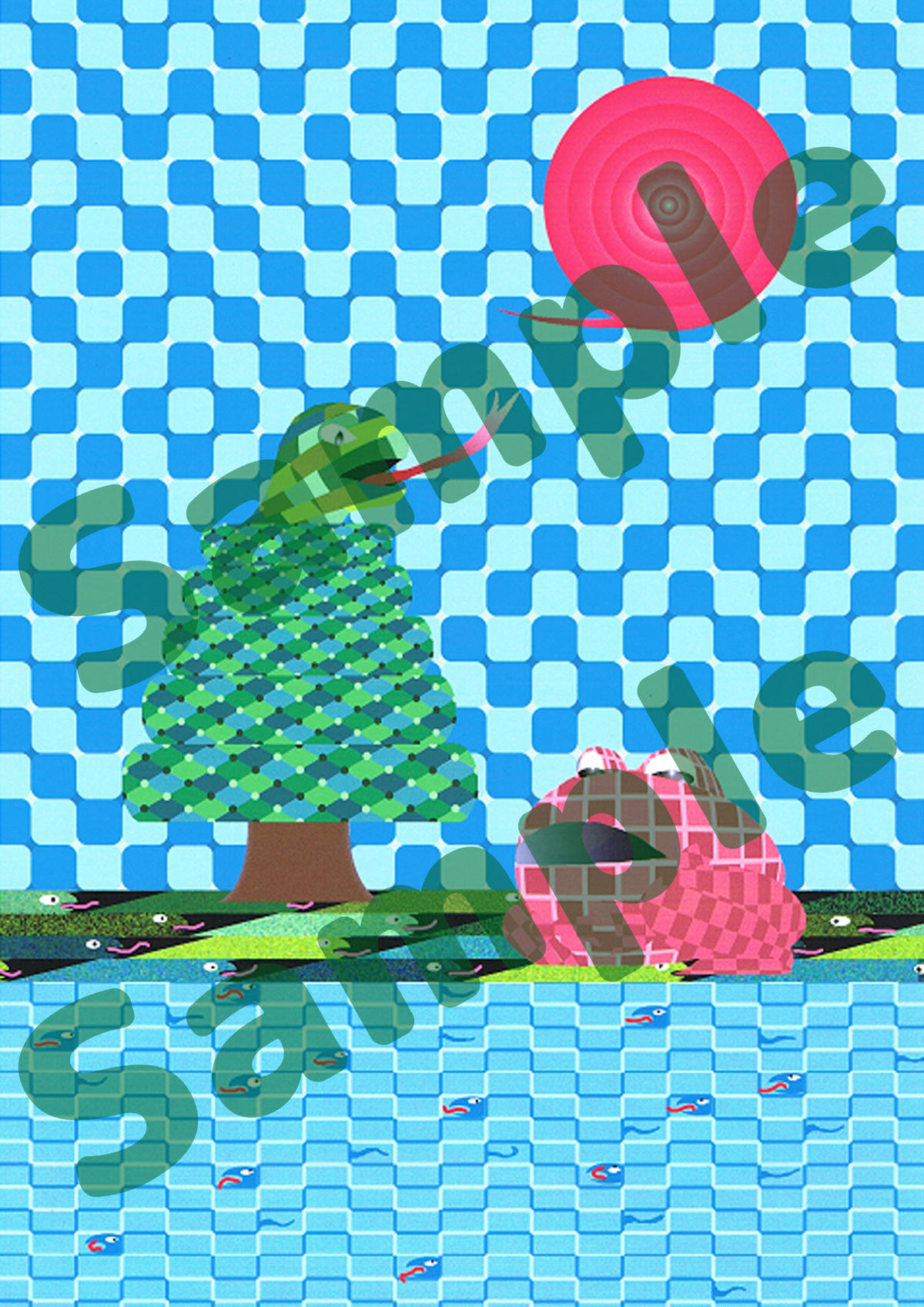 スネークタウンにカモがキタ 壁紙アートstore Doumei