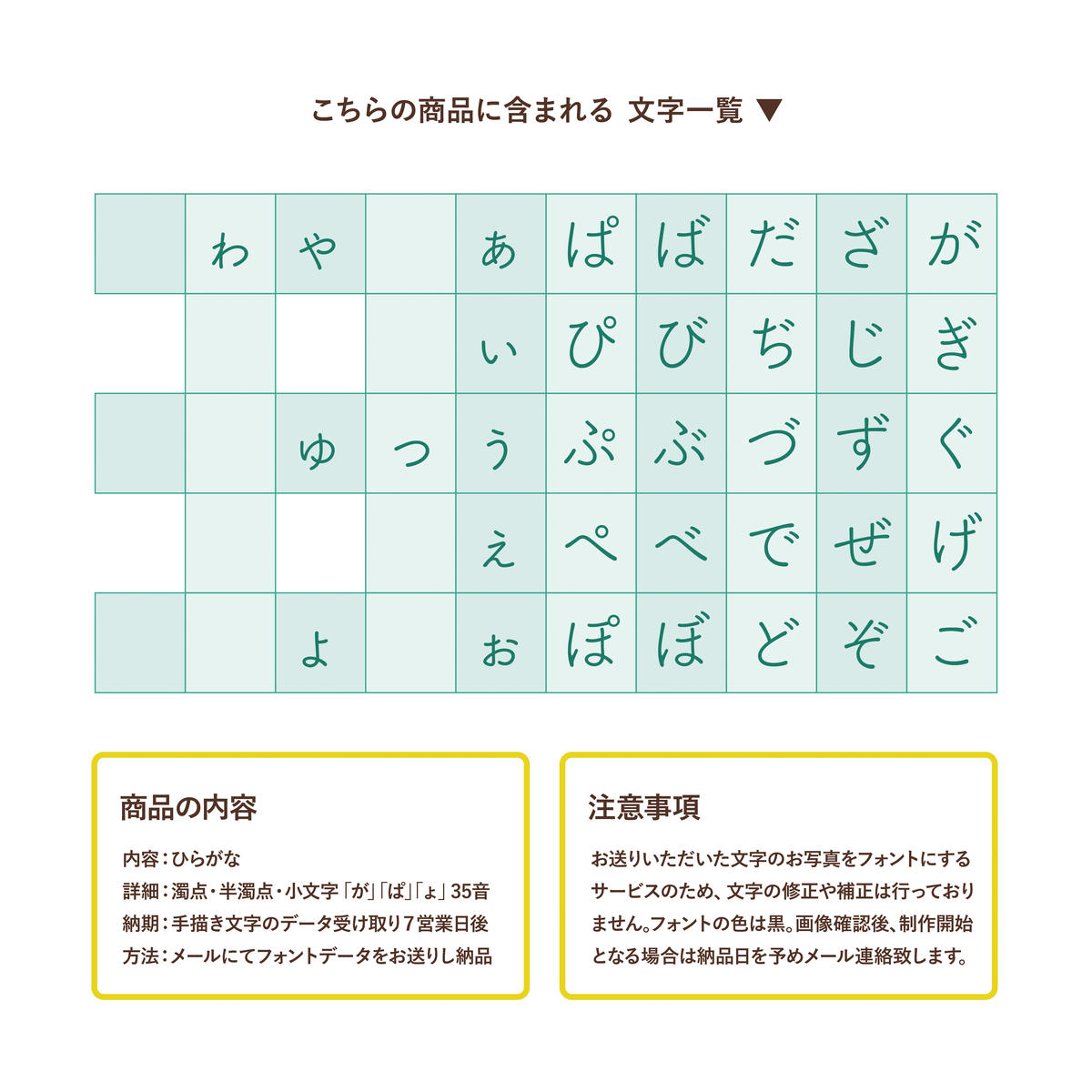 濁点 半濁点 小文字 35個セット Kodomoji