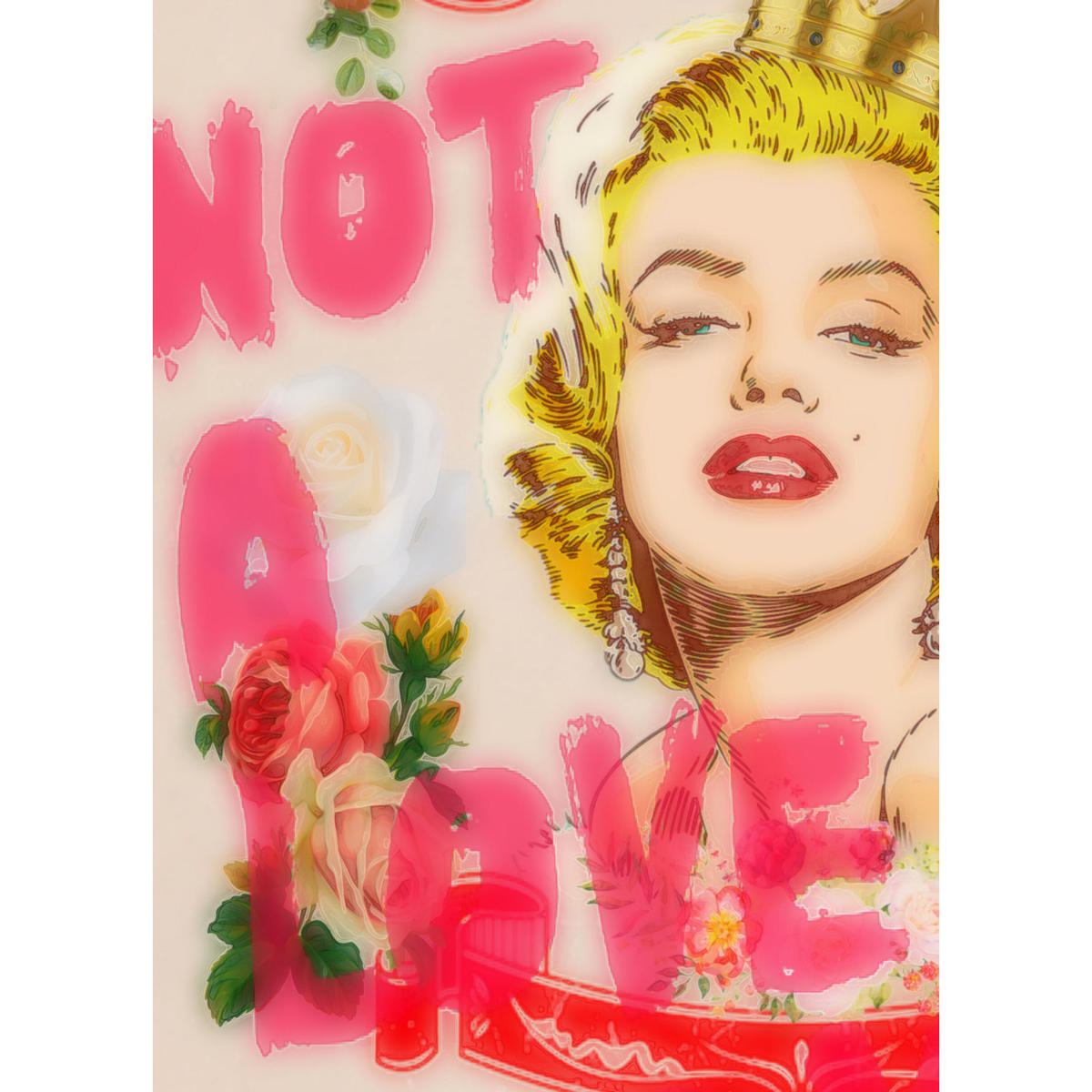 マリリンモンロー トランプモチーフ アート 高級マットパネル a1サイズ Blues