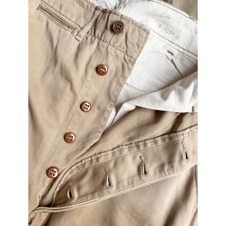 50s US ARMY 45KHAKI TROUSERS Size W30L33→W29L3...