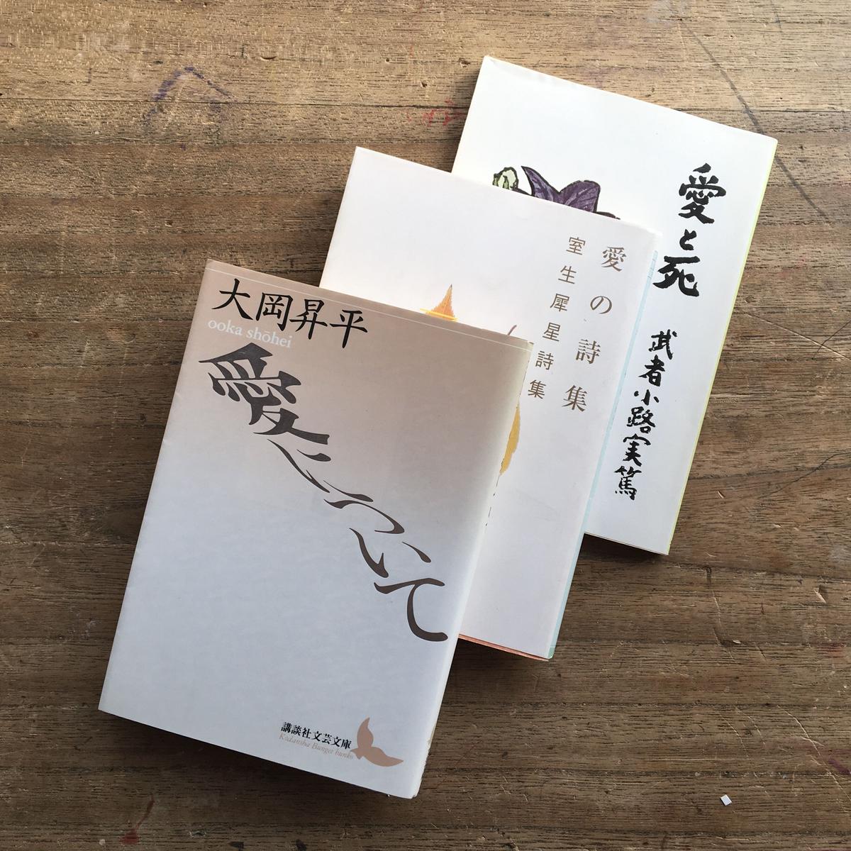 愛 パック 大岡昇平 愛について 室生犀星 愛の詩集 武者小路実篤 愛と死 ころが