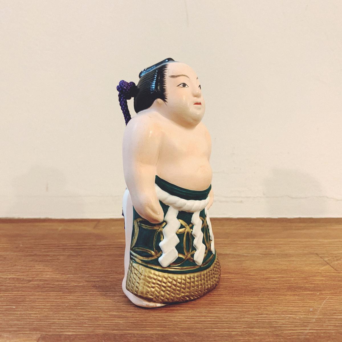 福】 博多人形 お相撲さん土人形 力士 すもう スモウ 福岡 郷土玩具