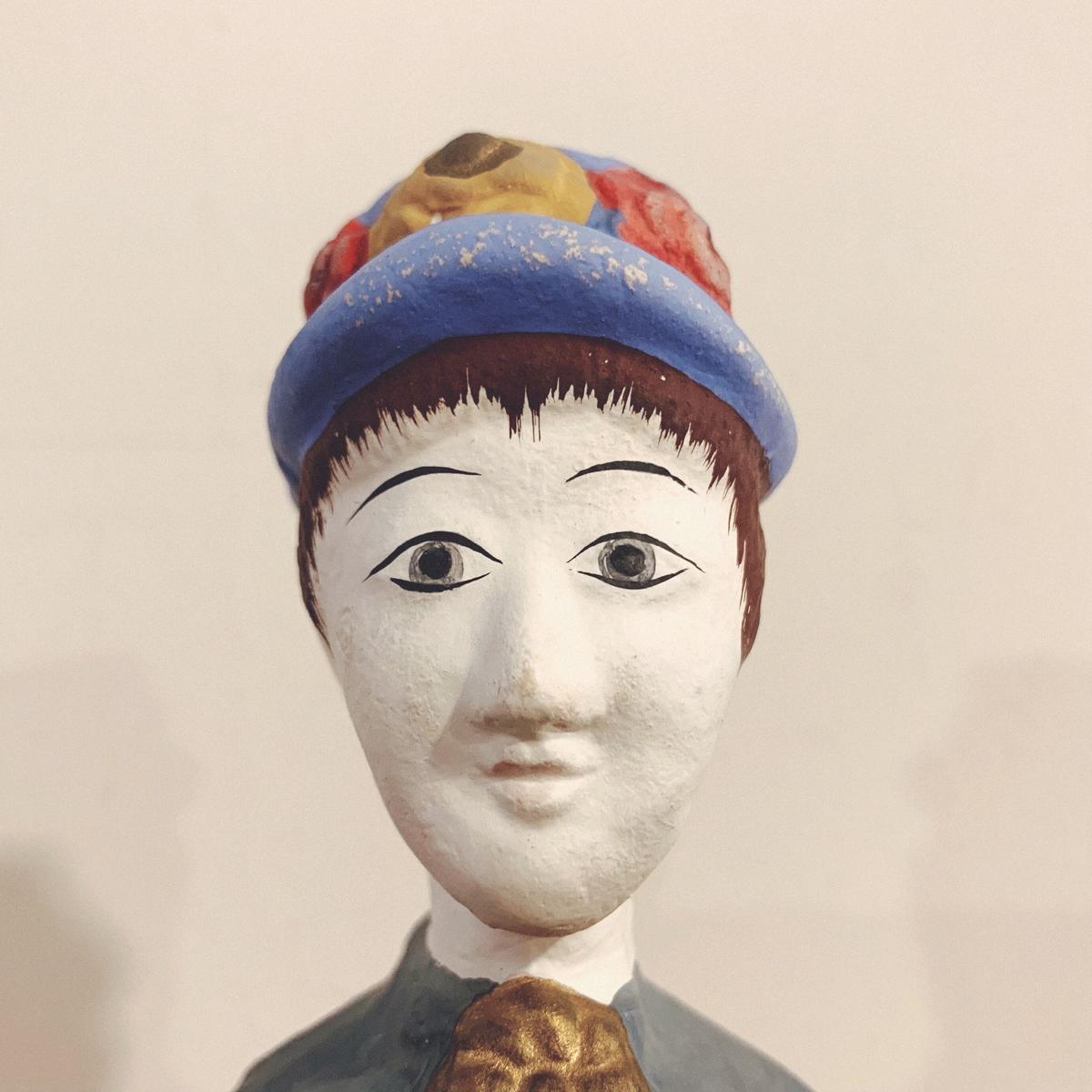 長崎県 郷土玩具 古賀人形 小川亨 西洋夫人 貴婦人 土人形 工芸品 民藝