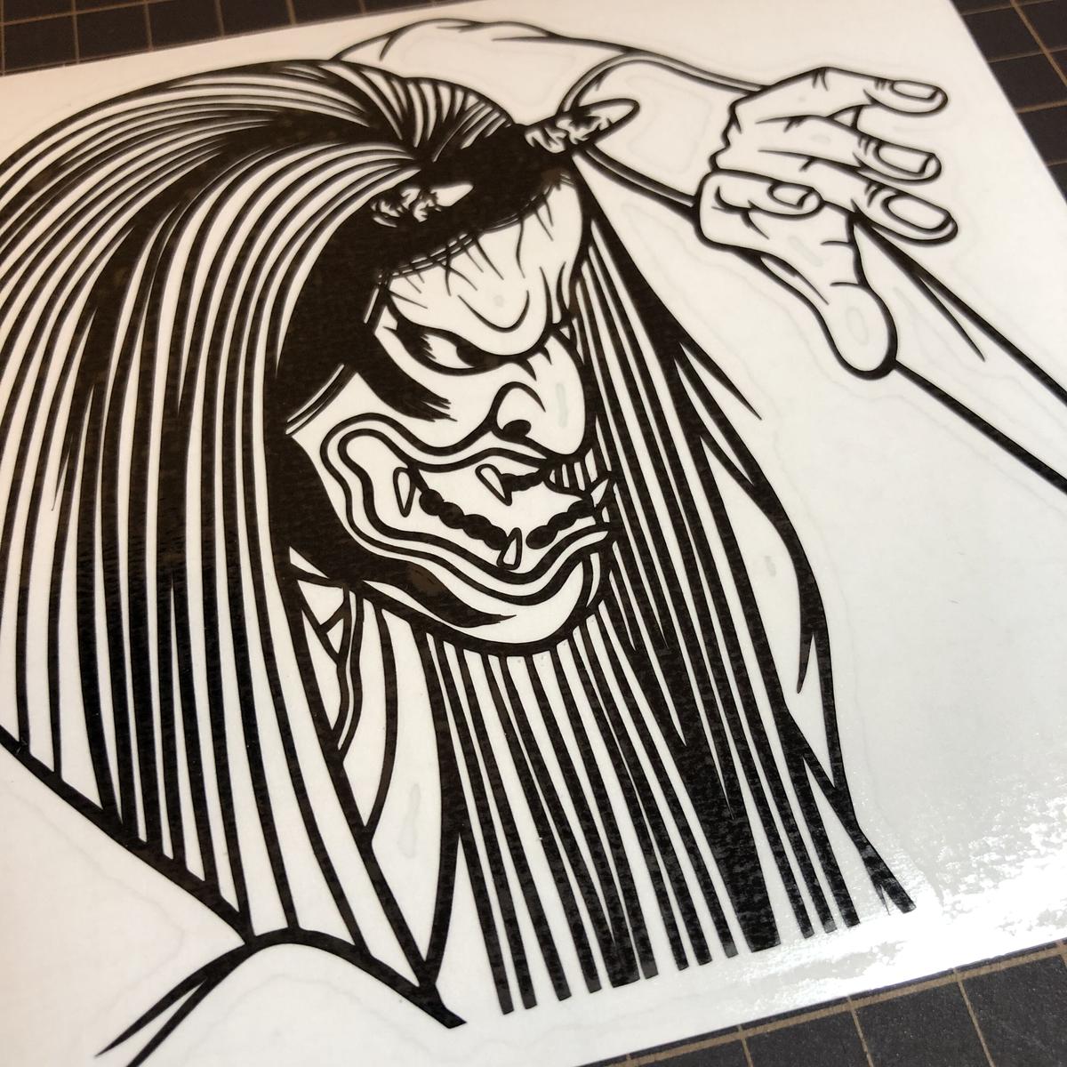 広島神楽 転写ステッカー 鬼女 Kotaro Studiostore