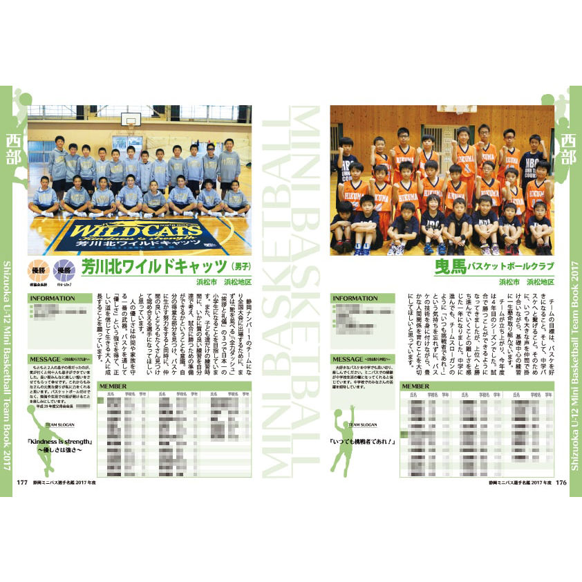 17年度 静岡ミニバス選手名鑑 くまふストア