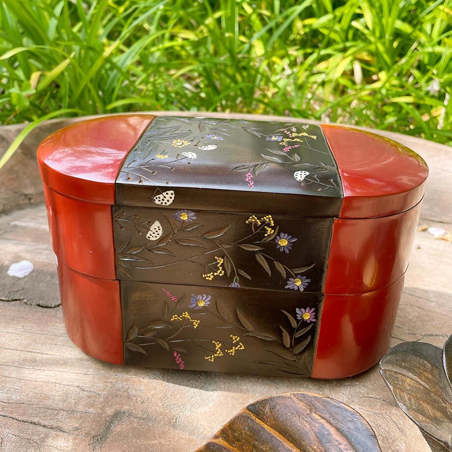 川添日記　お弁当箱　草木彫 一人の食事も美味しくする弁当箱 | 草木彫 川添日記 漆作家