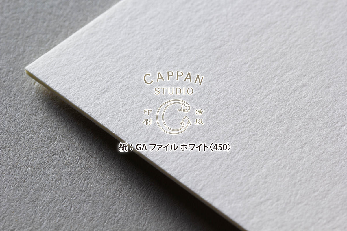 Gaファイル ホワイト 四六判 450kg 無地 Cappan Studio 印刷 サン
