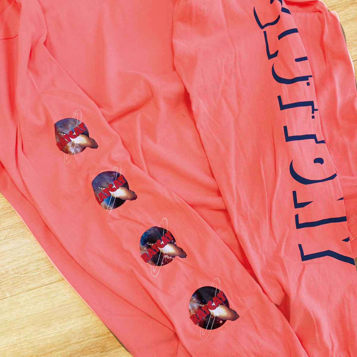 ファイヤーROCK極限定 クリームソーダ ロンT 炎 チャレンジャー RATS