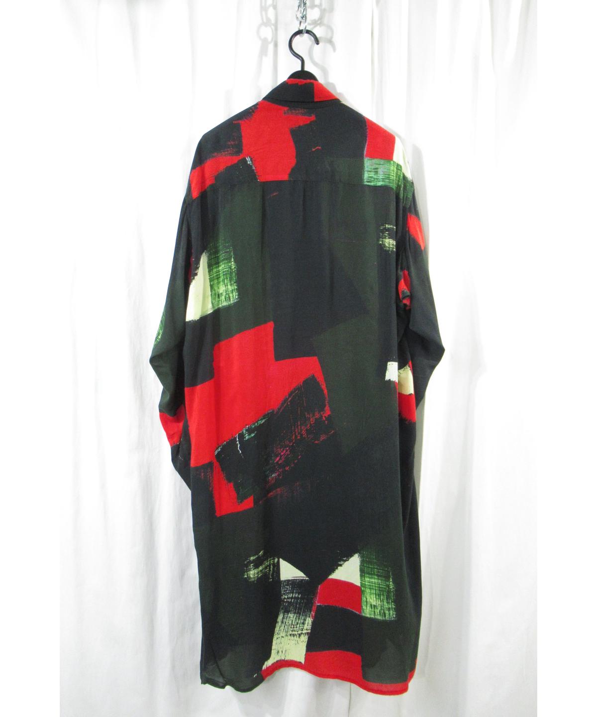 16ss yohji yamamoto pour homme 朝倉優佳ペイント ロングブラウス...
