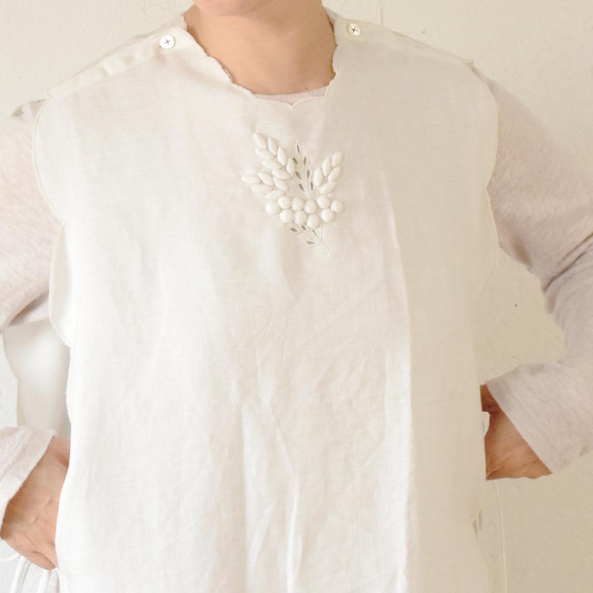 TOWAVASE(トワヴァーズ):Bon Voyage dress リネン スカラップドレス...