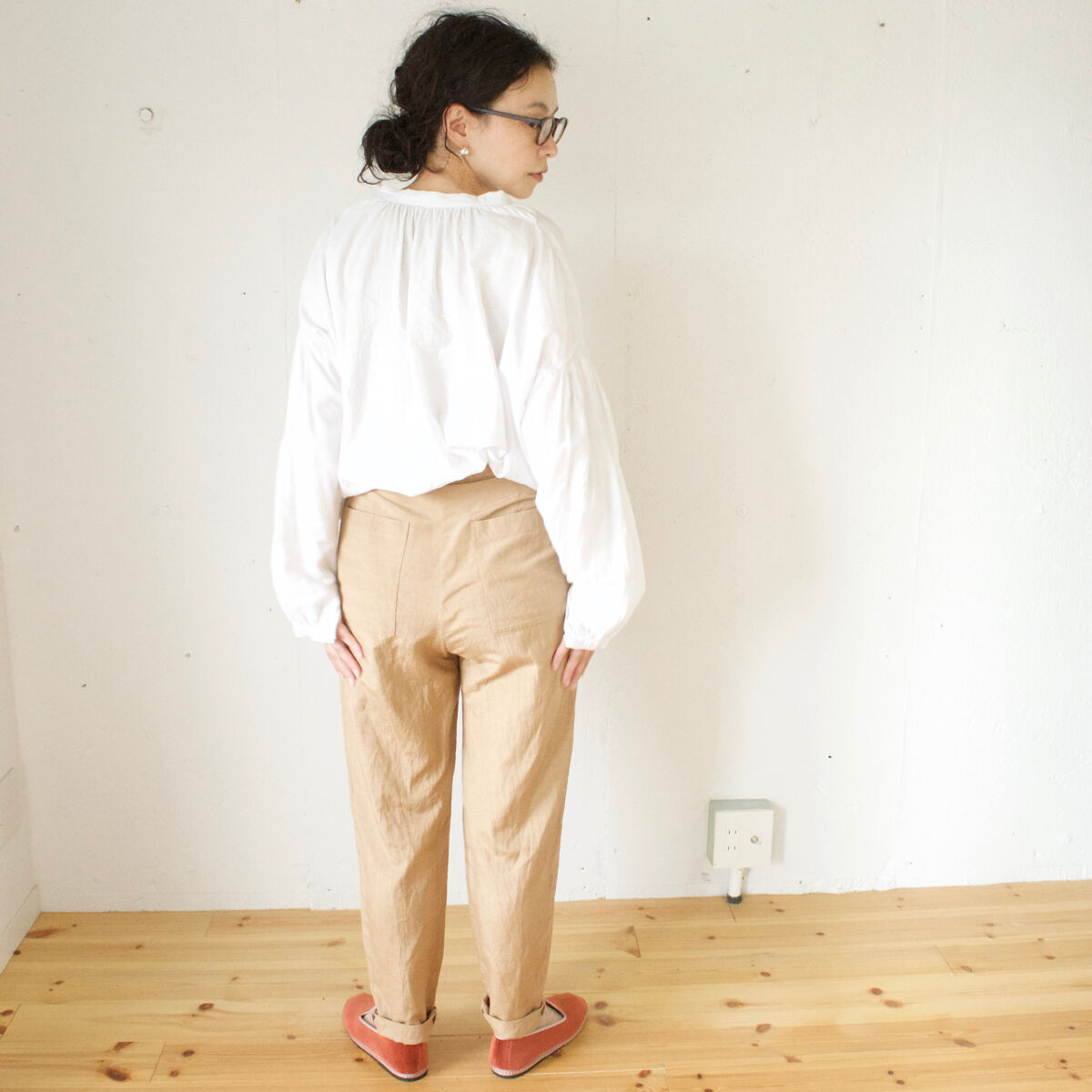 WEB限定カラー humoresque テーパードパンツ ユーモレスク ビスコース