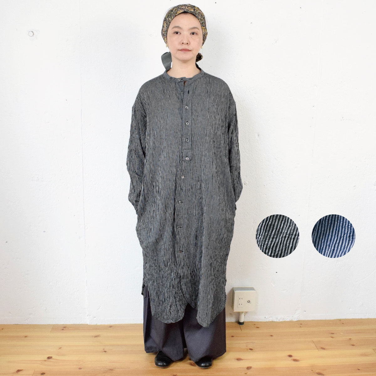 tamaさま専用★ヴラスブラム リネン バンドカラーワンピース サイズ1 tamaさま専用☆ヴラスブラム リネン バンドカラーワンピース サイズ1