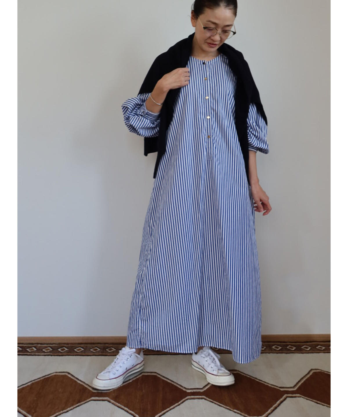 袖ボリュームワンピース Trefle Blanc 袖ボリュームワンピース Trefle Blanc