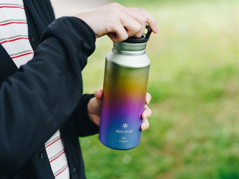 上質で快適 スノーピーク snow peak オーロラボトル800 レインボー TW