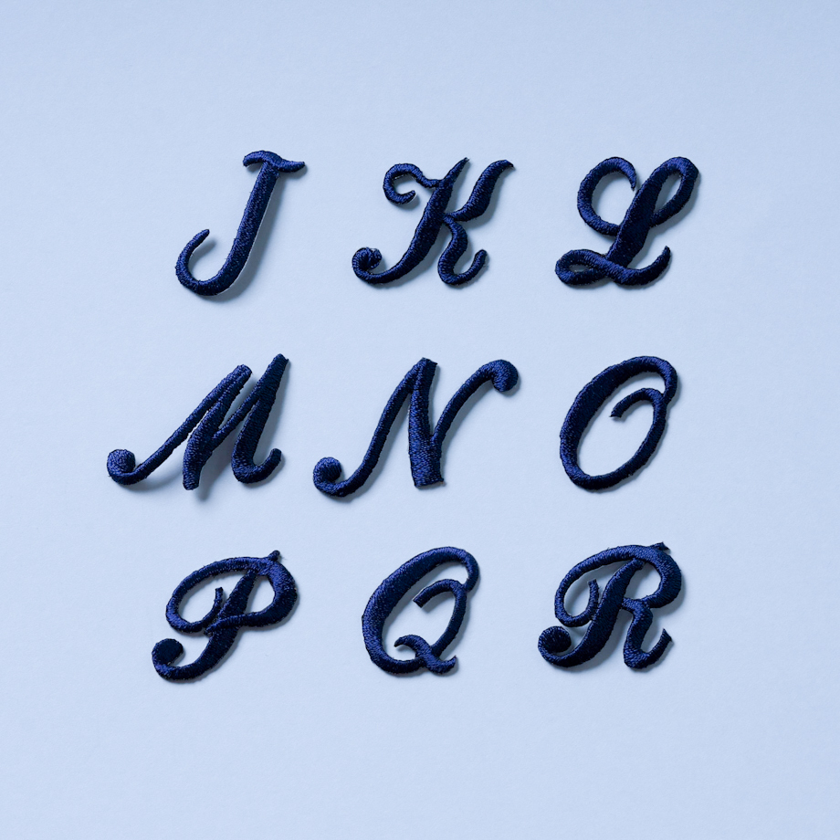 インポートワッペン アルファベット 筆記体 ネイビー Lido オンラインショップ