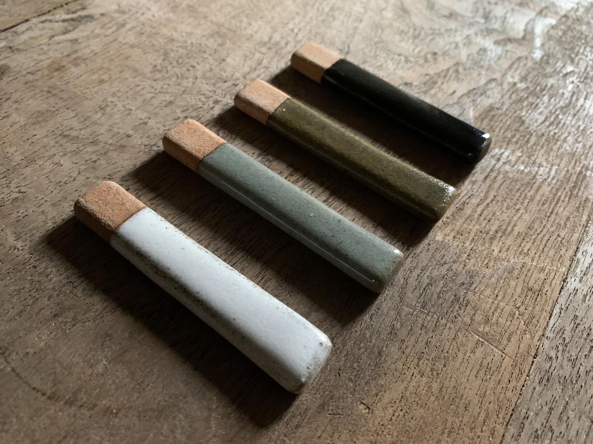 陶器の箸置き４色セット ロング Chic And Clan Artless Life