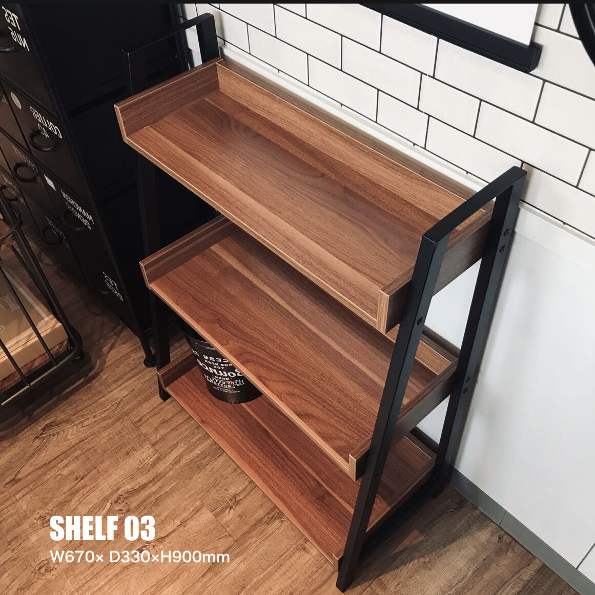 ◼️USED FURNITURE シンプルなトレイディスプレイラック 3段 / 棚板