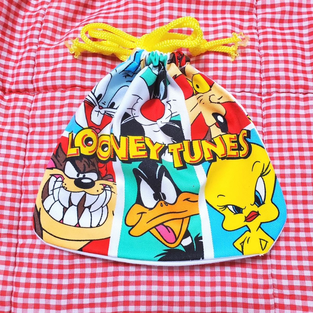 人気の新作 ルーニーテューンズ Looney Tunes キャラクター 巾着袋 エンブロイダリーポーチs Pk Gr Riosmauricio Com