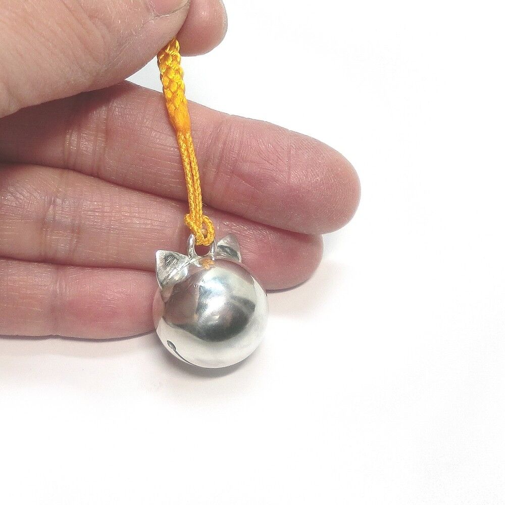 猫の鈴 守り鈴の根付【一点物】No-05 | シルバーアクセサリー工房アンク