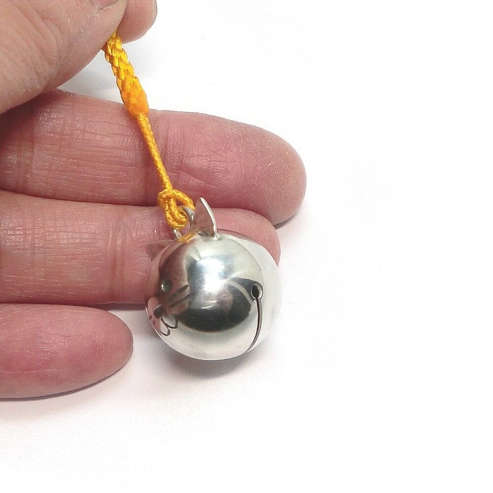猫の鈴 守り鈴の根付【一点物】No-05 | シルバーアクセサリー工房アンク