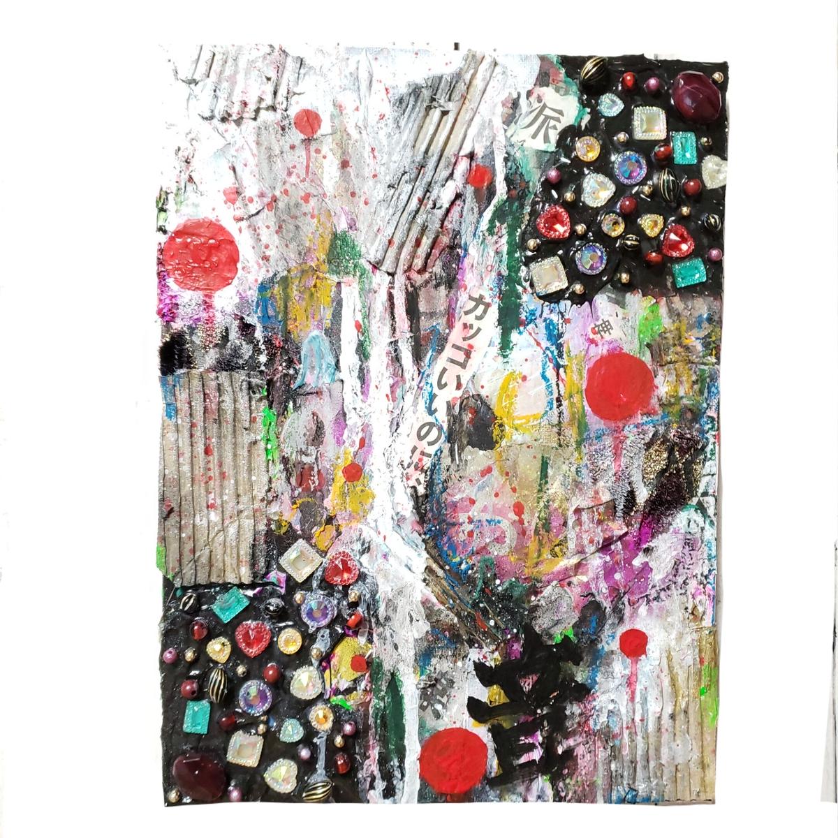 12 08 音 現代アート コラージュ 抽象画 インテリア