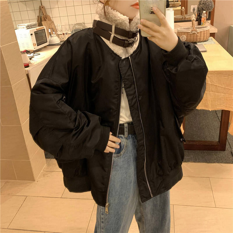 ボアカラーブルゾン MA-1 ネックベルト オーバーサイズ ラムウール