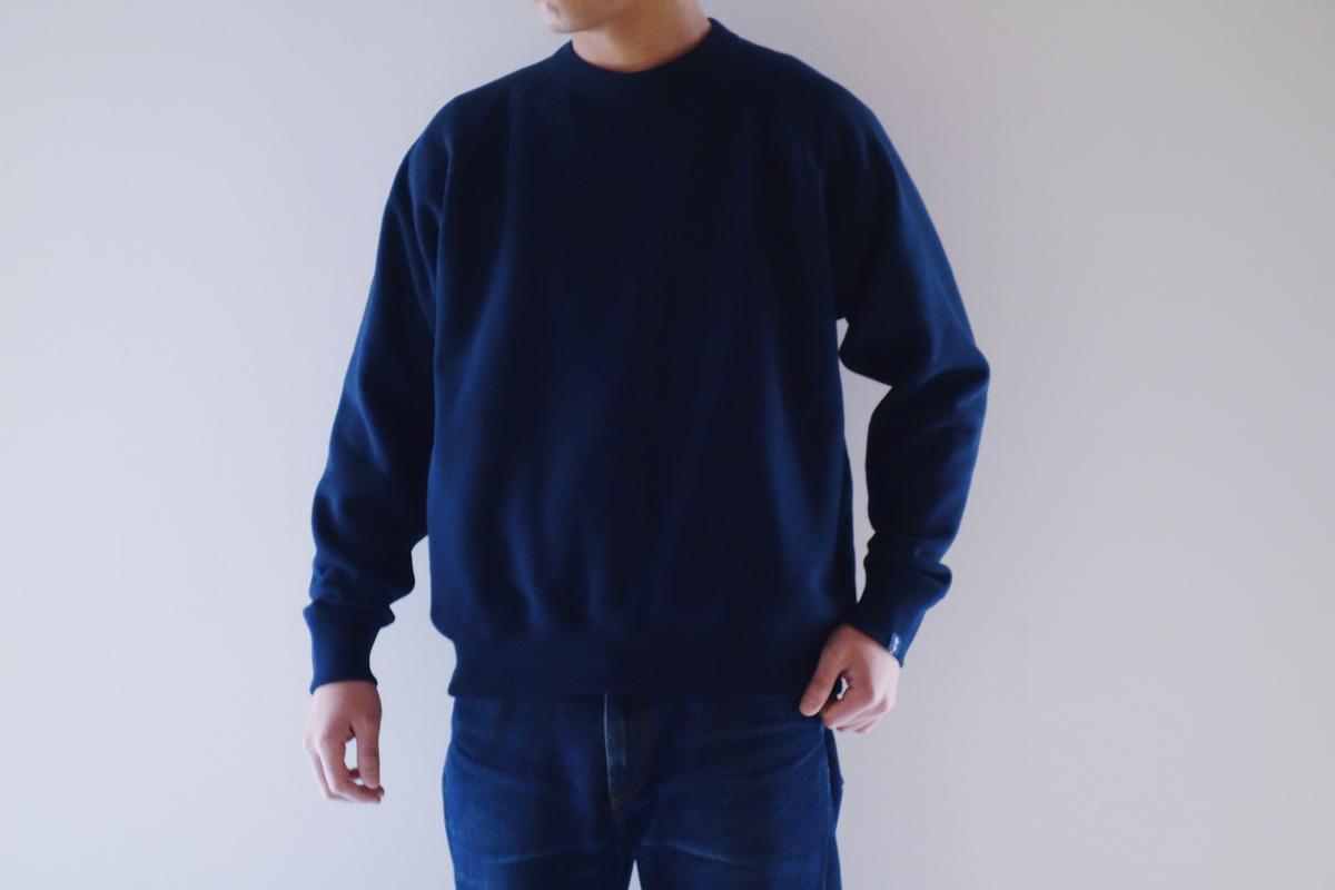 LW313 吊り編みリラックスフィット クルースウェット マリン(ネイビー)