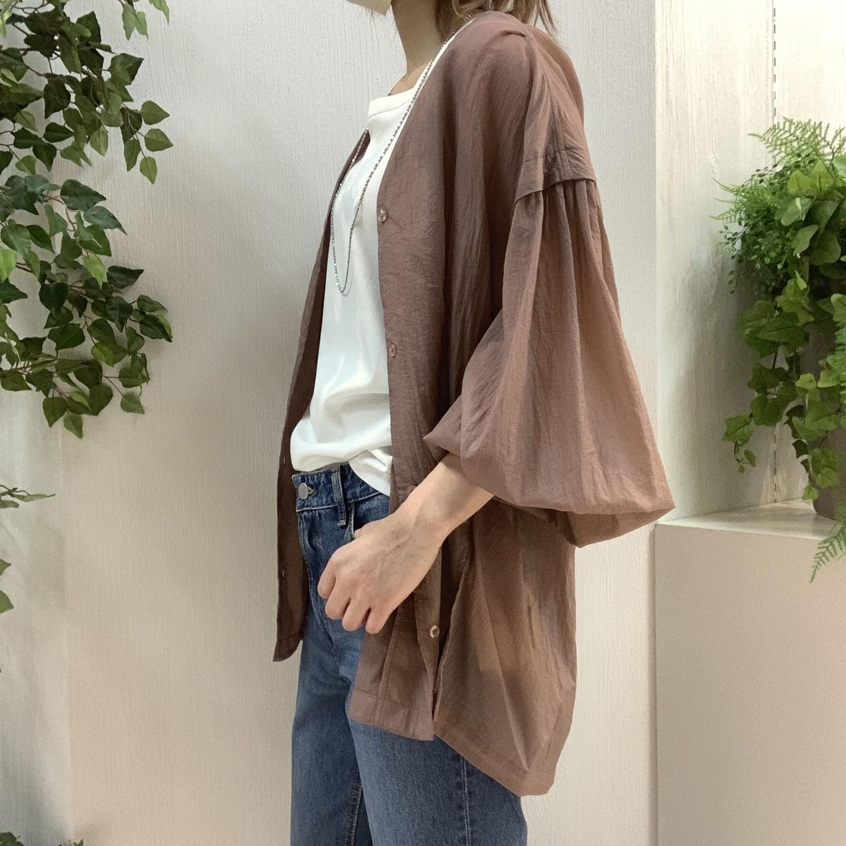 ノーカラーシアーシャツ【ayane】 | LOUNGE