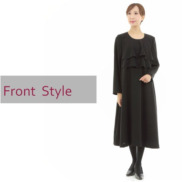 クリスマス特集 ブラックフォーマル ワンピース ロング丈 レディース 日本製6011 13 礼服 喪服 Luhacovice Cz