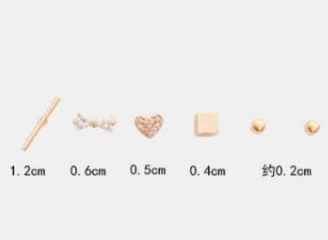 お取り寄せ商品 ピアス 6個セット ミニピアス 小さい シンプル かわいい 繊細 ミニマム