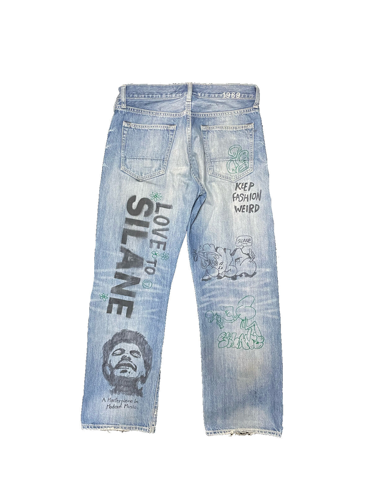 リメイク古着デニムパンツ