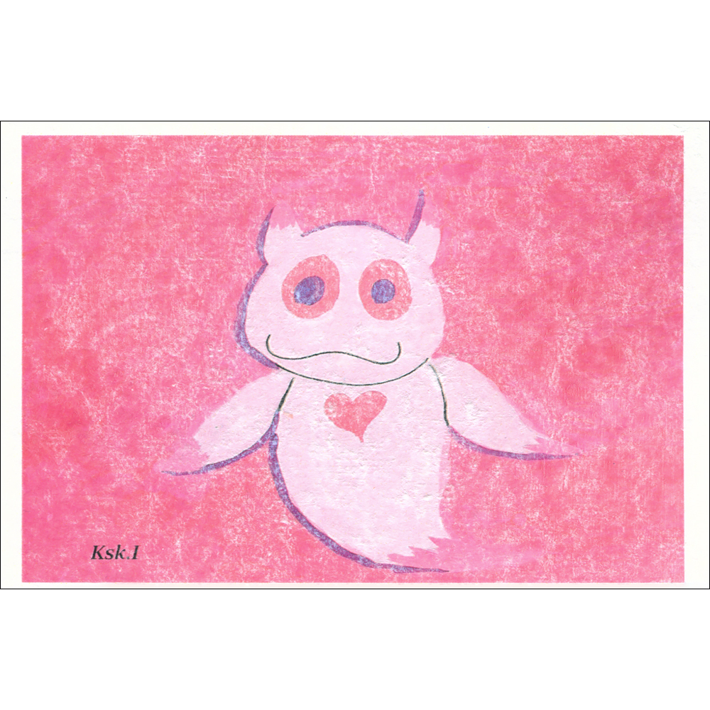 手すき紙の絵葉書 手描き絵画 イラストをプリント No クリオネ クリオネのイラスト 手すき紙の絵葉書 手描き絵画 イラストをプリント No クリオネ クリオネのイラスト