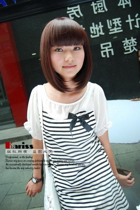 つやつやナチュラルストレートボブ前髪ぱっつんver 男の娘のためのファッション通販 W