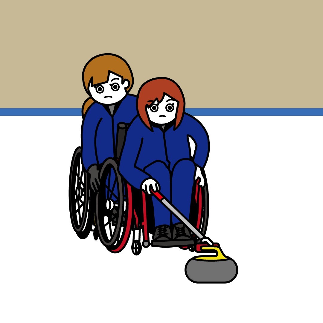 カーリングイラスト ２ イラスト Makkiedrops Store