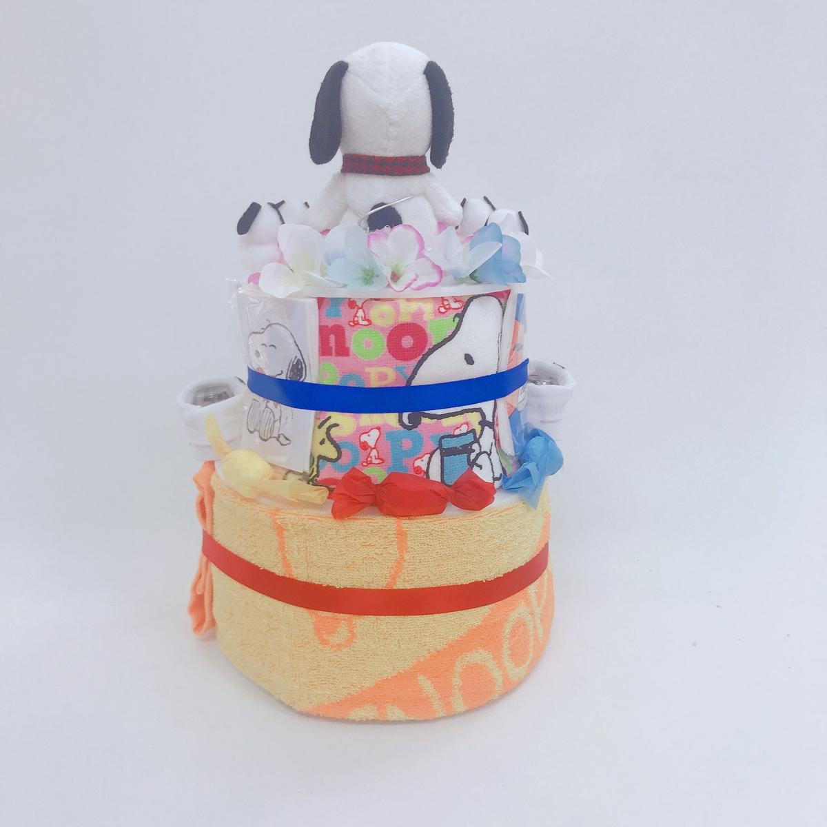 スヌーピー おむつケーキ2段タイプ キャラクター物 おむつケーキ Com スヌーピー おむつケーキ2段タイプ キャラクター物 おむつケーキ Com