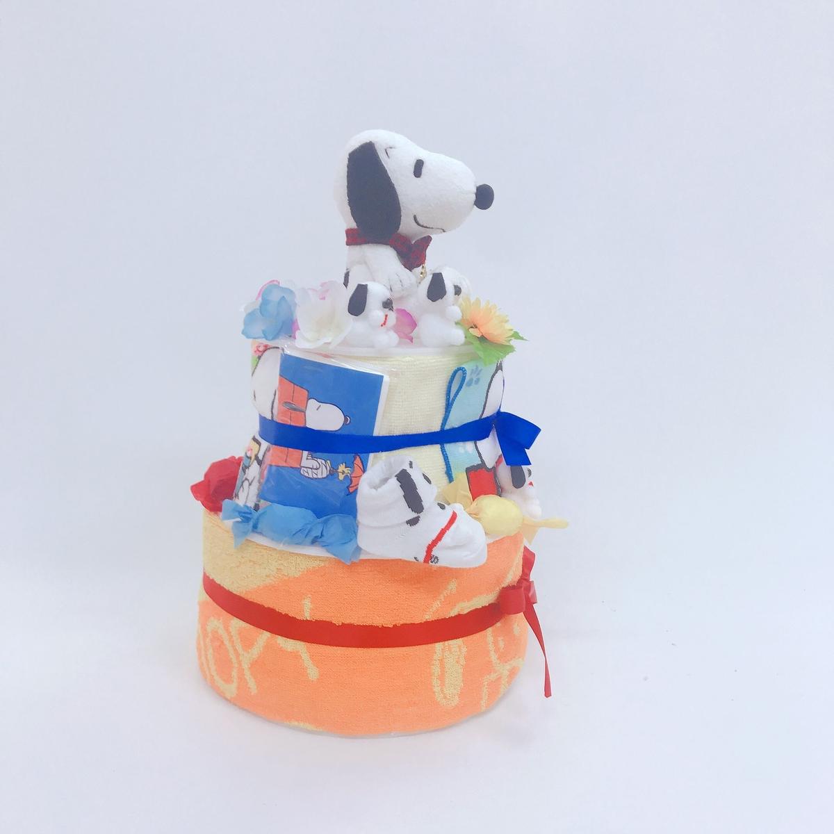 スヌーピー おむつケーキ2段タイプ キャラクター物 おむつケーキ Com スヌーピー おむつケーキ2段タイプ キャラクター物 おむつケーキ Com