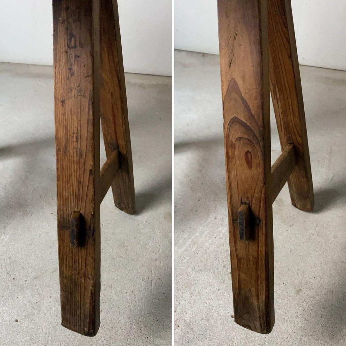 昭和レトロ 椅子 木製 無垢材 古家具 古民家 大型 腰掛け 飾り棚 | www