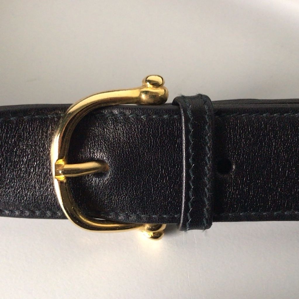 CELINE セリーヌ ゴールド馬車金具 カーフレザー ショルダーバッグ ...