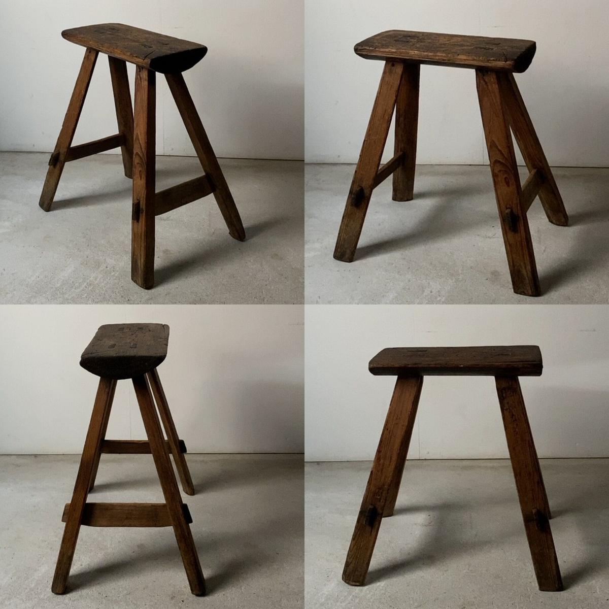 サントスピンク 昭和レトロ 椅子 木製 無垢材 古家具 古民家 大型